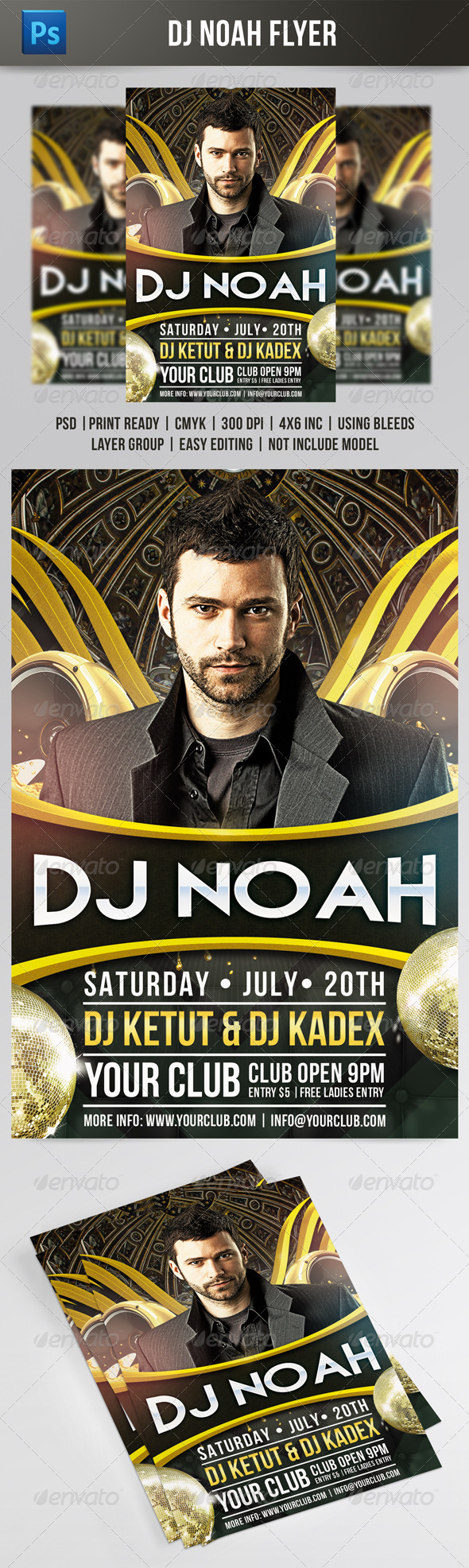 GraphicRiver DJ Noah Flyer Template 8318044 GraphicRiver DJ Noah Flyer Template 8318044
