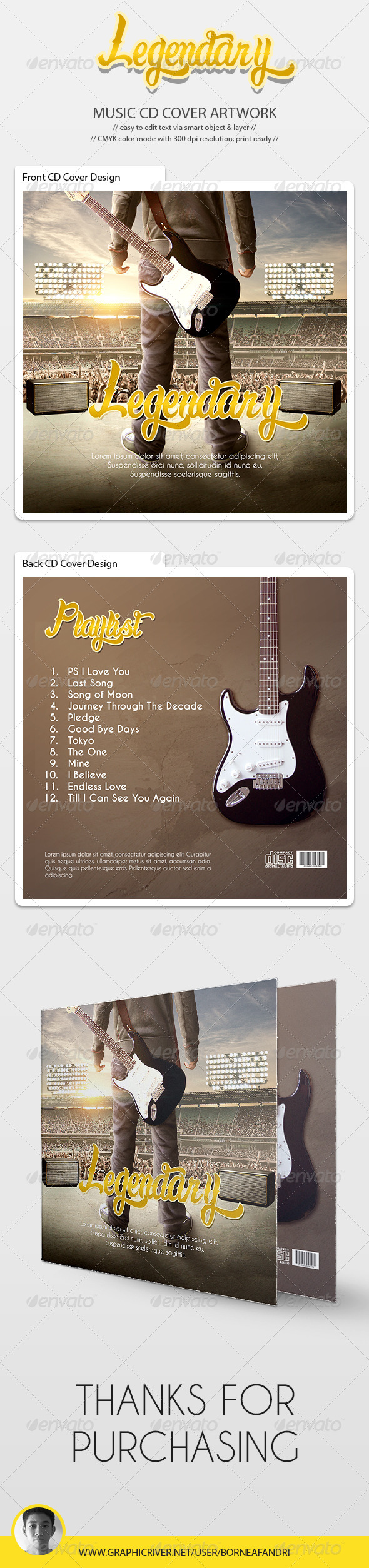 GraphicRiver Legendary CD Cover Artwork 8255275 GraphicRiver Legendary CD Cover Artwork 8255275