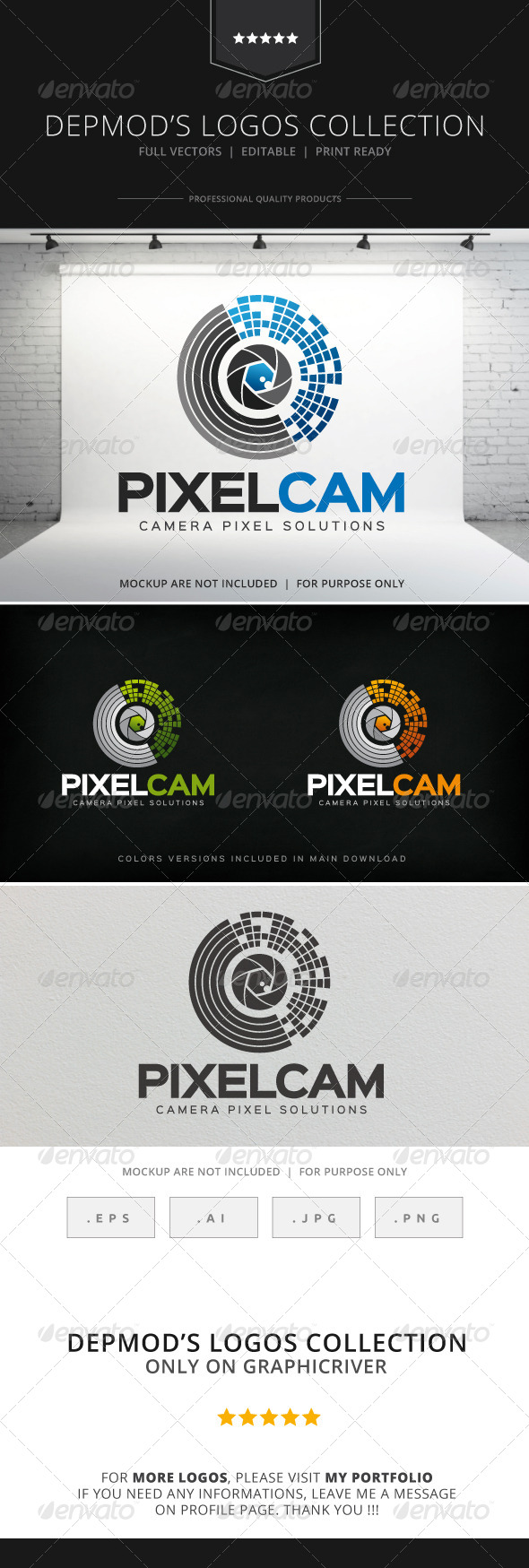 GraphicRiver Pixel Cam Logo 8318593 GraphicRiver Pixel Cam Logo 8318593
