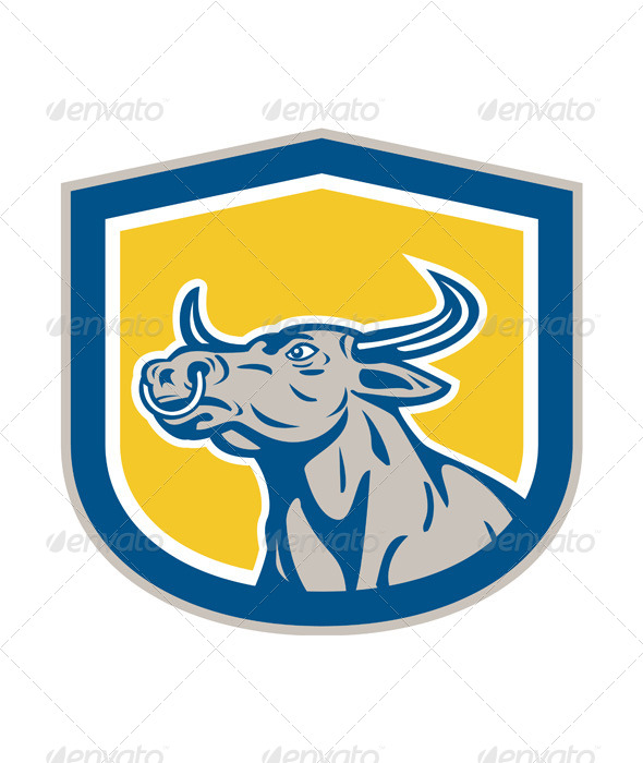 GraphicRiver Bull Head Shield 8319073 GraphicRiver Bull Head Shield 8319073