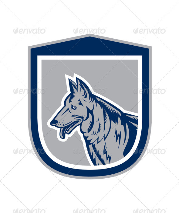GraphicRiver German Shepherd Shield 8319157 GraphicRiver German Shepherd Shield 8319157