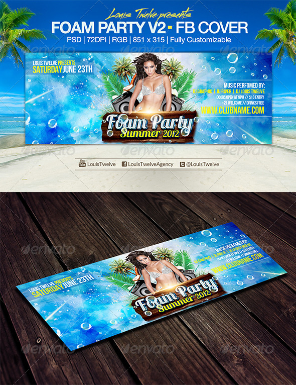 Foam Party v2 | Facebook Cover (Facebook Timeline Covers)