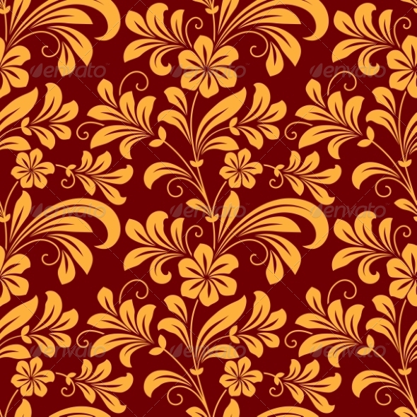 GraphicRiver Yellow Colored Floral Seamless Pattern 8319460 GraphicRiver Yellow Colored Floral Seamless Pattern 8319460