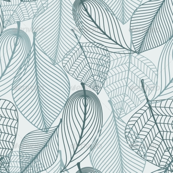 Delicate Skeleton Leaves Seamless Pattern Delicate Skeleton Leaves Seamless Pattern