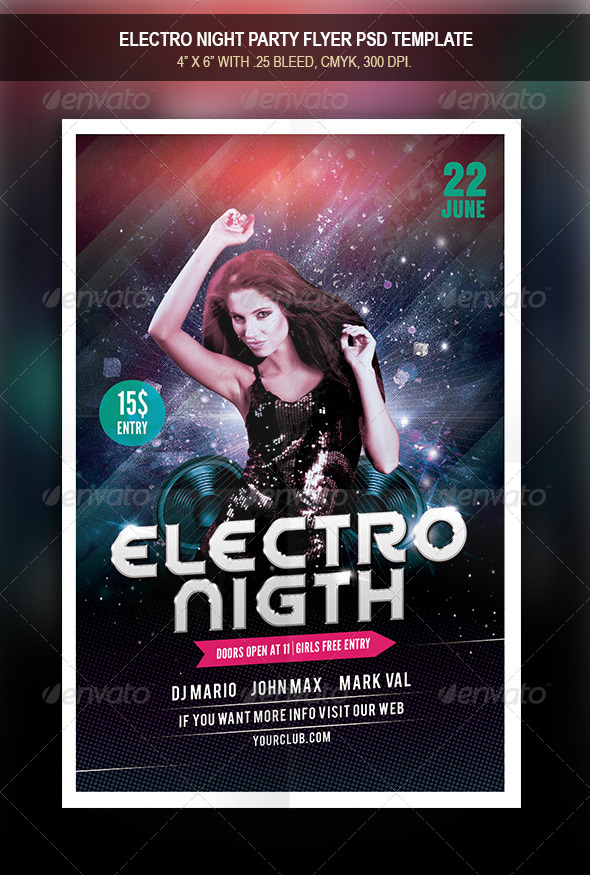 GraphicRiver Electro Night Flyer 8319751 GraphicRiver Electro Night Flyer 8319751