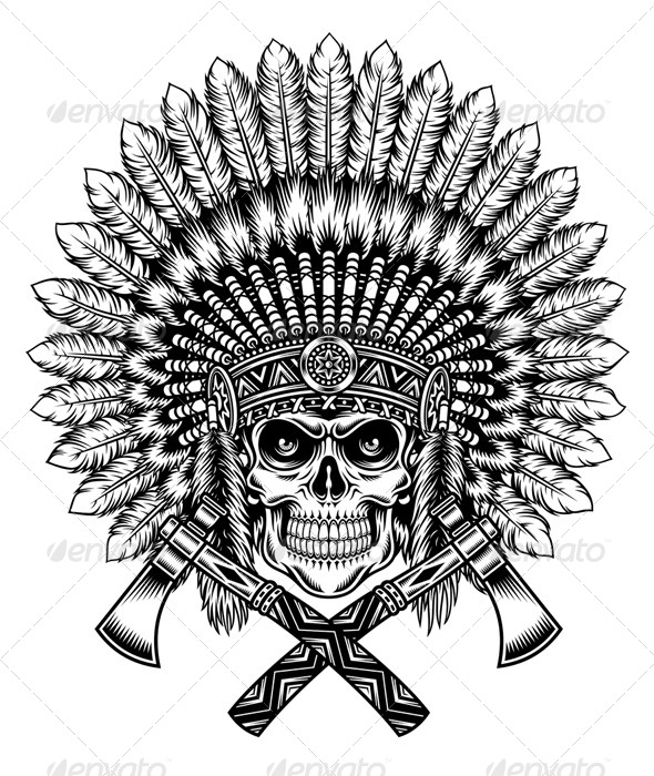 Tattoo Indian Skull Templates » Dondrup.com