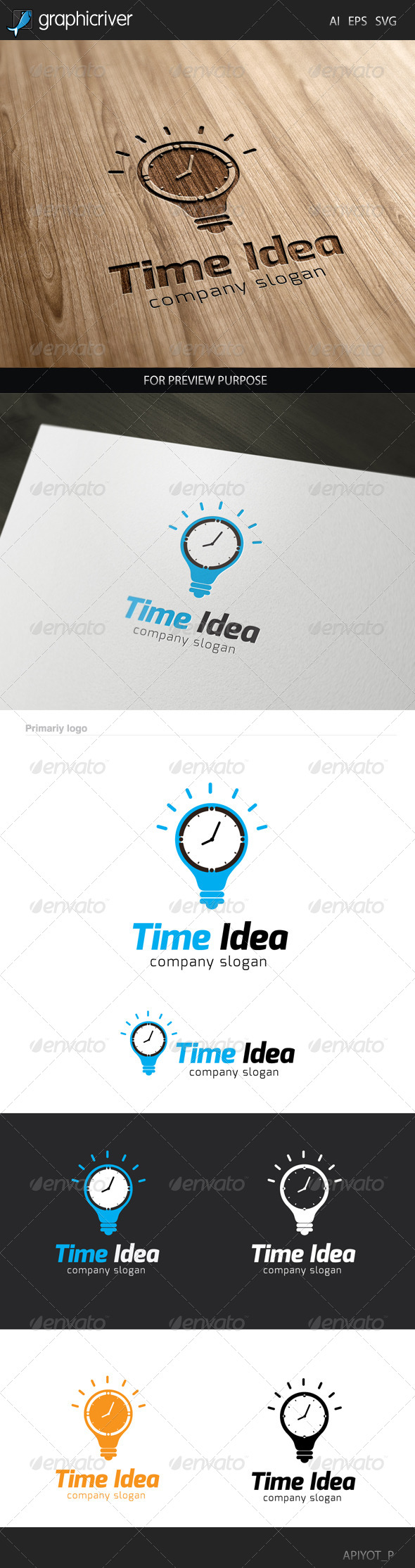 GraphicRiver Time Idea Logo 8320629 GraphicRiver Time Idea Logo 8320629