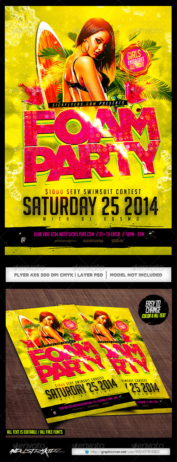 GraphicRiver Foam Party Flyer Template PSD 8320631 GraphicRiver Foam Party Flyer Template PSD 8320631
