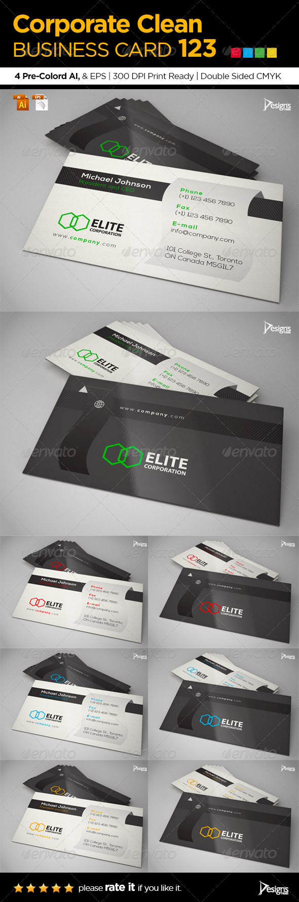 GraphicRiver Simple and Clean Business Card 123 8320663 GraphicRiver Simple and Clean Business Card 123 8320663