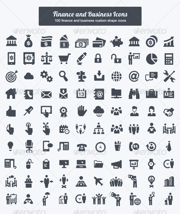 GraphicRiver Finance and Business Custom Shape Icons 8321001 GraphicRiver Finance and Business Custom Shape Icons 8321001