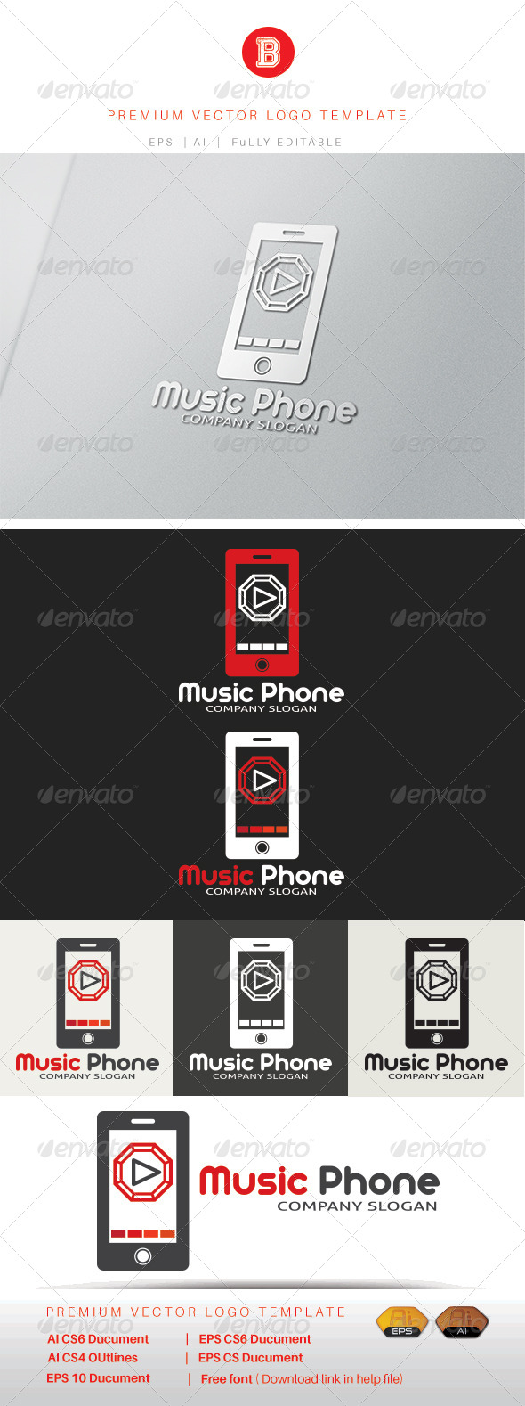 GraphicRiver Music Phone 8321112 GraphicRiver Music Phone 8321112