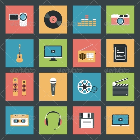 GraphicRiver Multimedia Icons Set 8321786 GraphicRiver Multimedia Icons Set 8321786