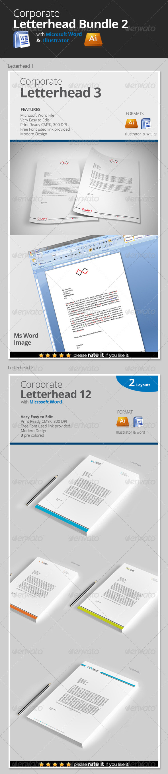 GraphicRiver Letterhead Bundle 2 8322161 GraphicRiver Letterhead Bundle 2 8322161