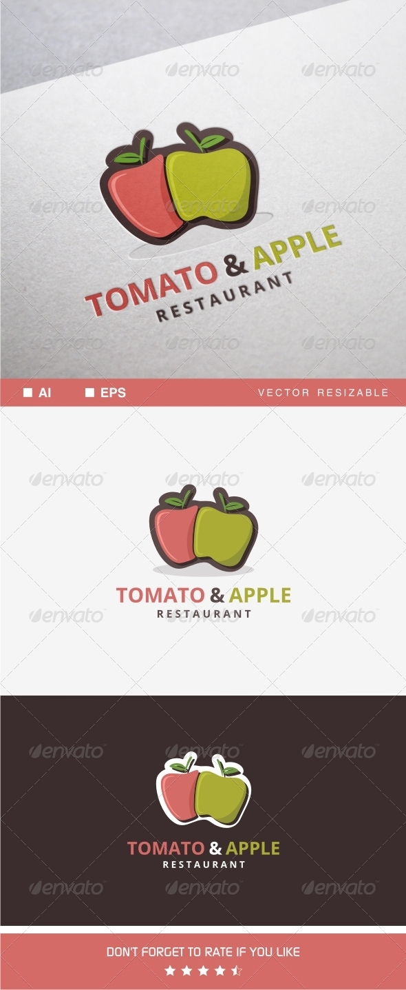 GraphicRiver Tomato & Apple Logo 8324710 GraphicRiver Tomato & Apple Logo 8324710