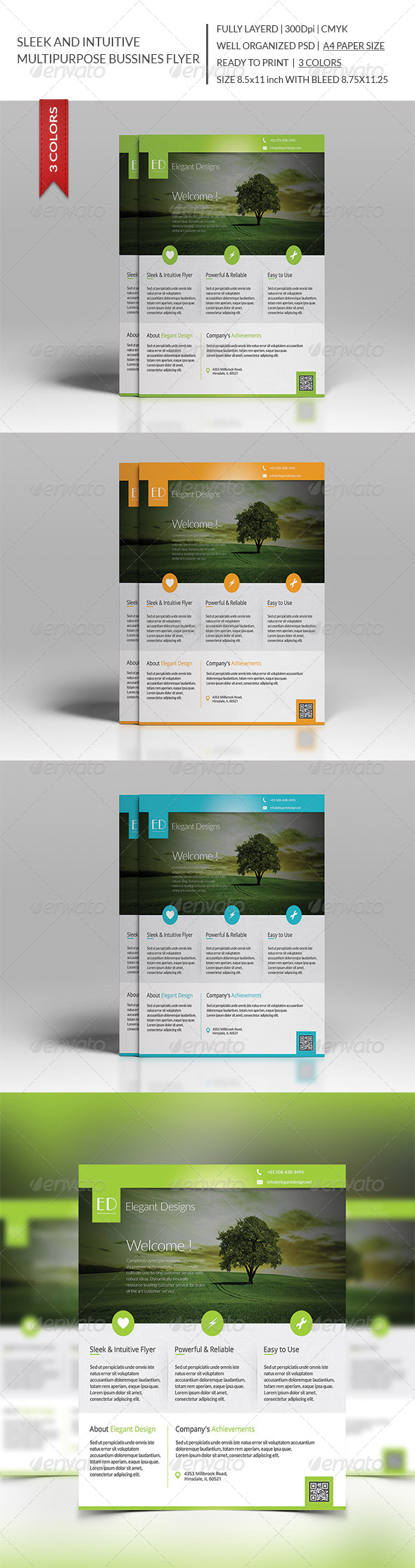 Sleek and Intuitive Multipurpose Business Flyer. (Corporate)