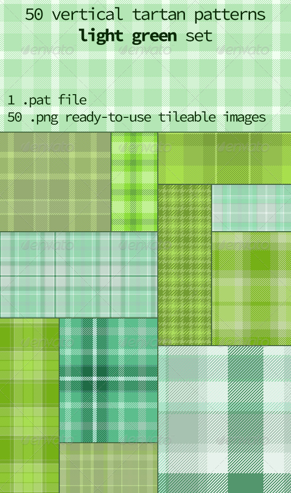 GraphicRiver Tartan Pattern Set Vertical Light Green 8312925 GraphicRiver Tartan Pattern Set Vertical Light Green 8312925