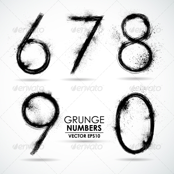 GraphicRiver Vector Set Grunge Number Part 2 8326643 GraphicRiver Vector Set Grunge Number Part 2 8326643