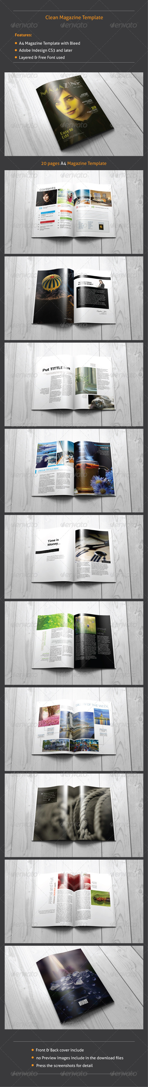 GraphicRiver Clean Magazine Template 8327143 GraphicRiver Clean Magazine Template 8327143