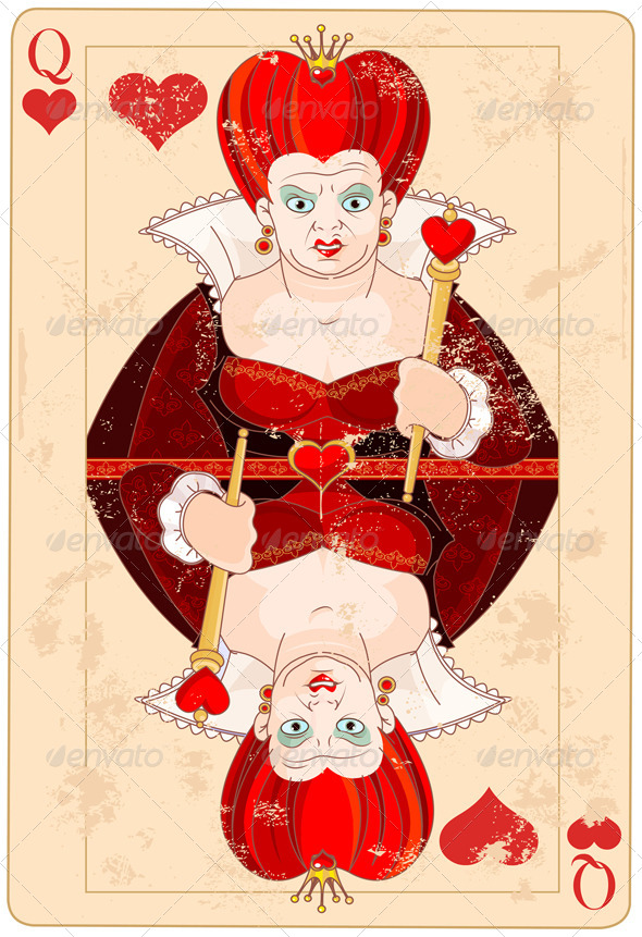 GraphicRiver Queen of Hearts Card 8327178 GraphicRiver Queen of Hearts Card 8327178