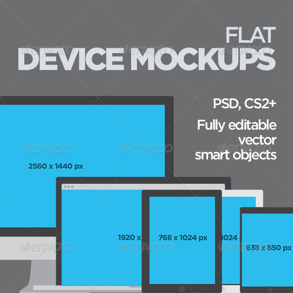 GraphicRiver Flat Device Mockups 8321172 GraphicRiver Flat Device Mockups 8321172