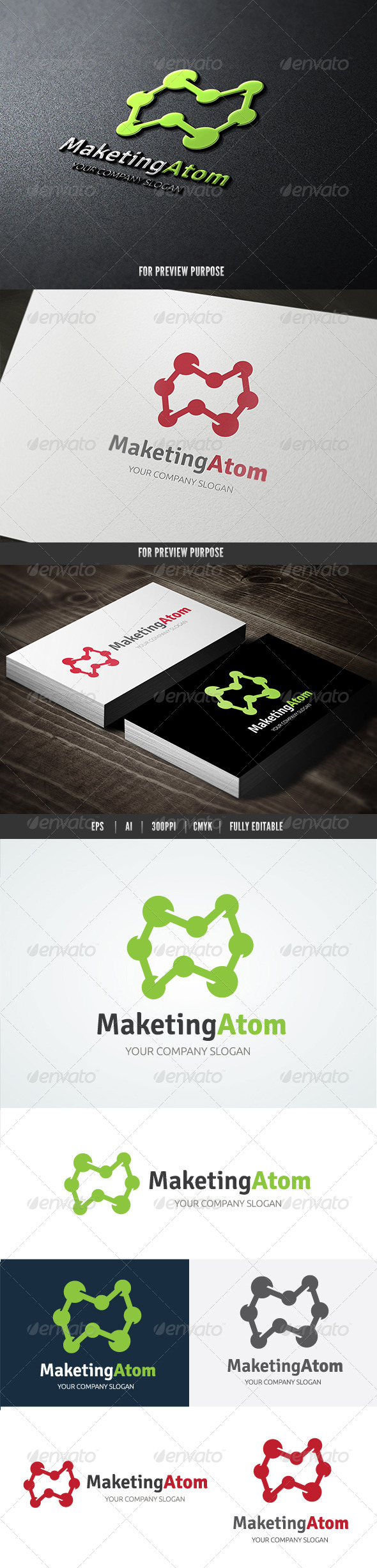 Marketing Atom Logo (Abstract)