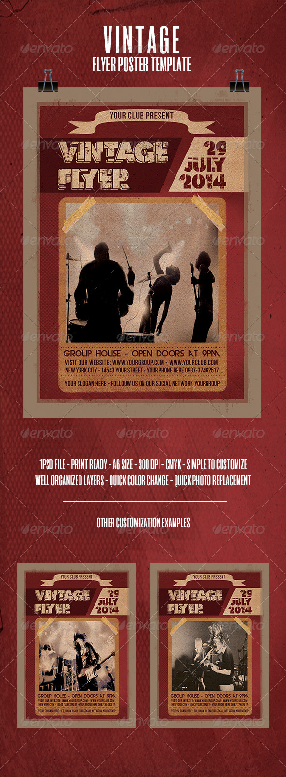 GraphicRiver Vintage Flyer Poster Template 8239943 GraphicRiver Vintage Flyer Poster Template 8239943