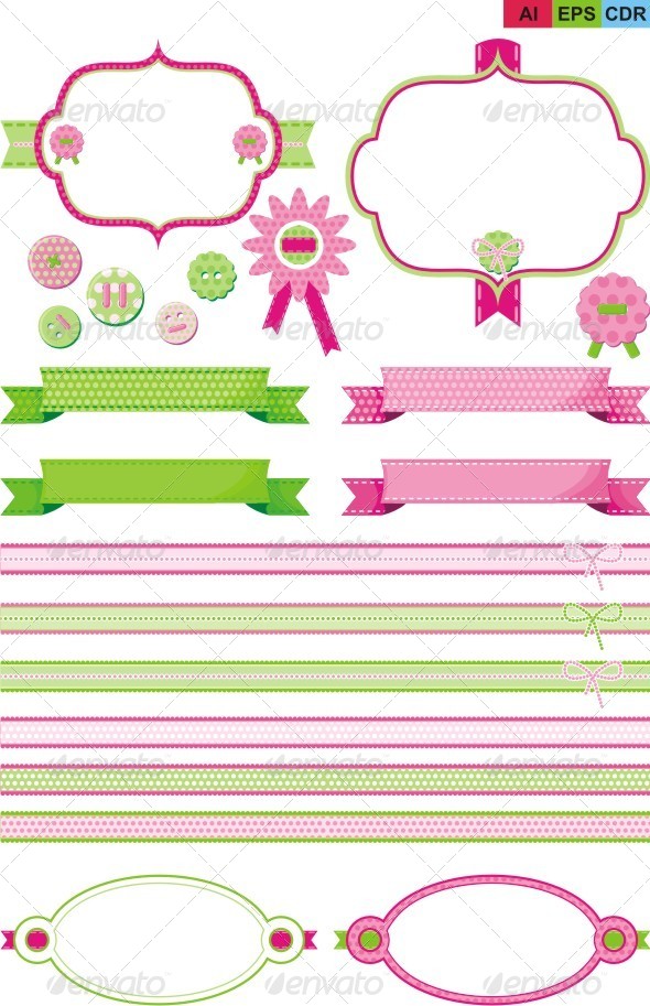 GraphicRiver Frameworks and Ribbons Set 8322511 GraphicRiver Frameworks and Ribbons Set 8322511