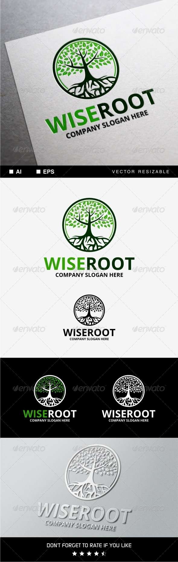 Wise Root Logo (Nature)