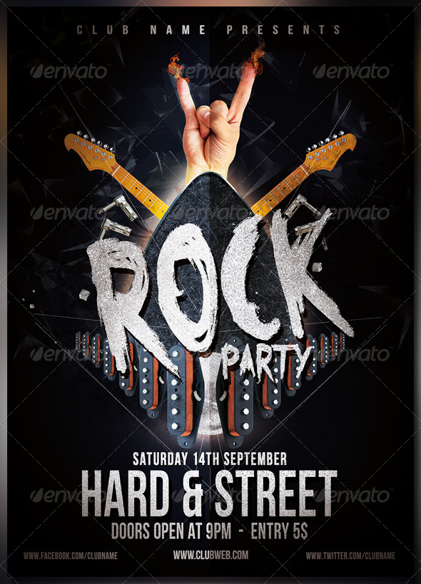 Rock Party Flyer/Poster (Events)