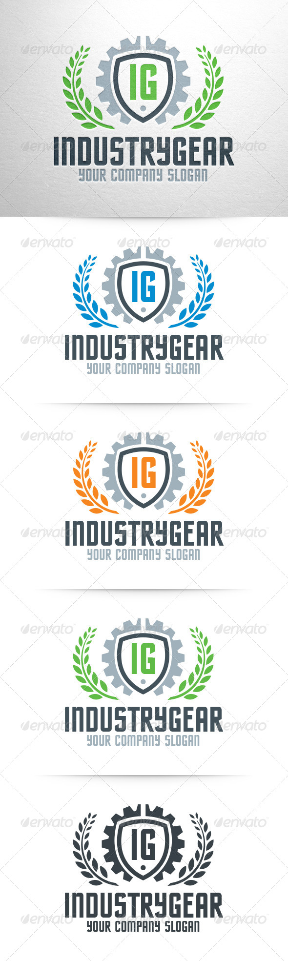 Industry Gear Logo Template (Crests)