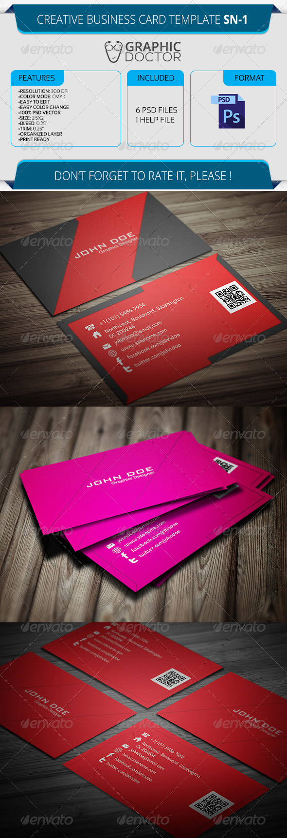 Creative Business Card Template SN-1 Creative Business Card Template SN-1