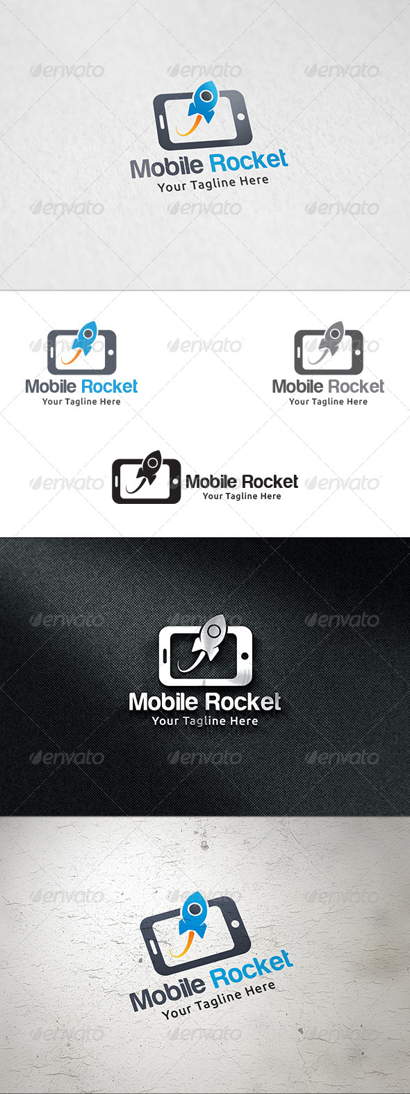 Mobile Rocket - Logo Template (Symbols)