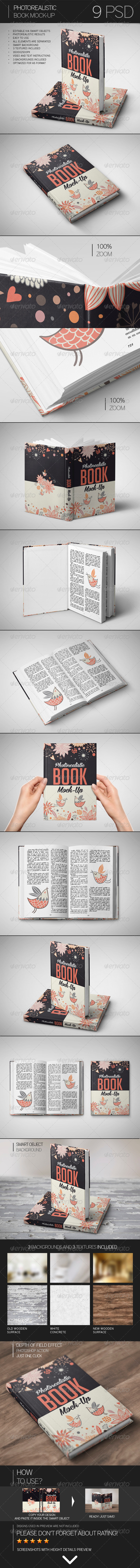 GraphicRiver Photorealistic Book Mock-Up 8332398 GraphicRiver Photorealistic Book Mock-Up 8332398