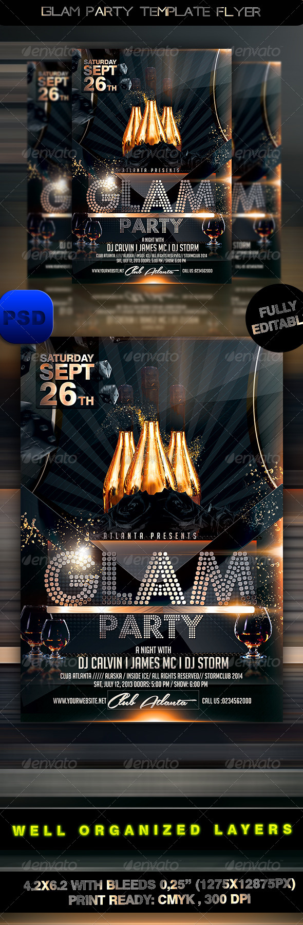 Glam Party Template Flyer (Events)