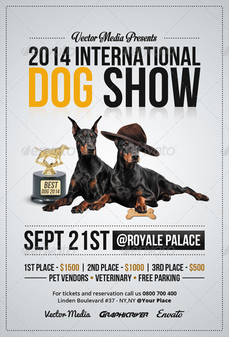 Dog Show - Flyer by VectorMedia | GraphicRiver