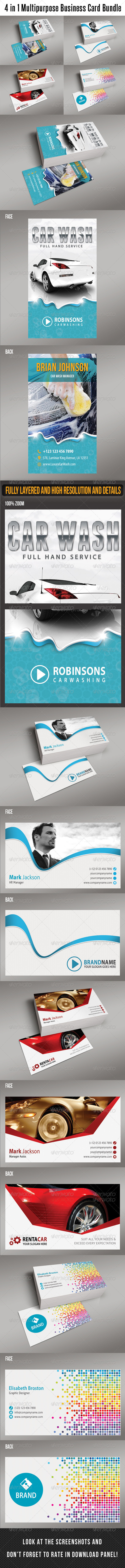 GraphicRiver 4 in 1 Multipurpose Business Card Bundle 03 8336775 GraphicRiver 4 in 1 Multipurpose Business Card Bundle 03 8336775