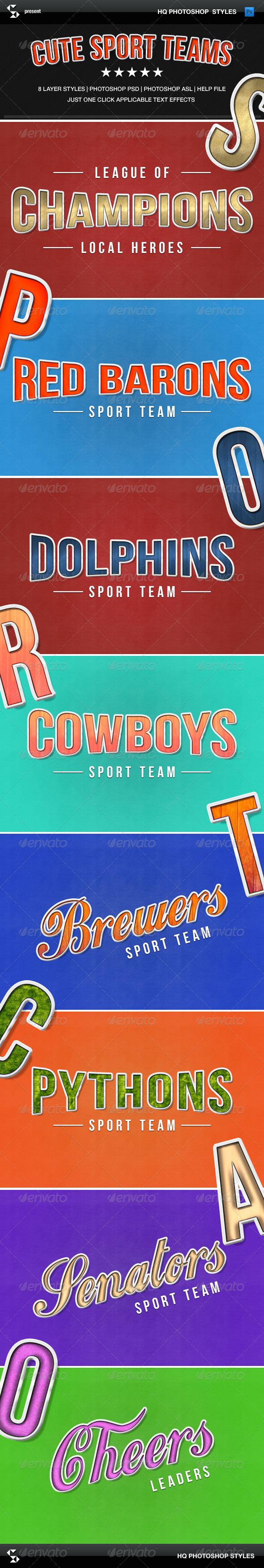 GraphicRiver Sport Teams Text Styles 8337206 GraphicRiver Sport Teams Text Styles 8337206