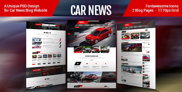 ThemeForest Car News PSD Template 8247969 ThemeForest Car News PSD Template 8247969