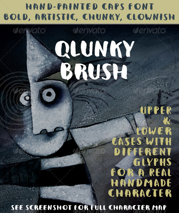 GraphicRiver Bold Brush Hand Painted Font Qlunky Brush 8338191 GraphicRiver Bold Brush Hand Painted Font Qlunky Brush 8338191