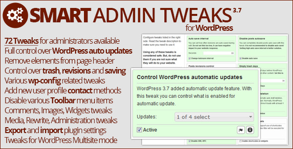 Smart Admin Tweaks - CodeCanyon Item for Sale
