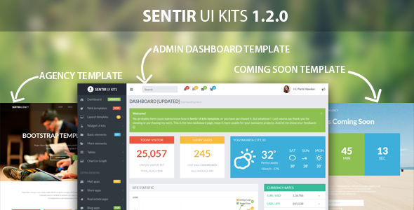 Sentir Responsive Admin and Dashboard UI Kits Sentir Responsive Admin and Dashboard UI Kits