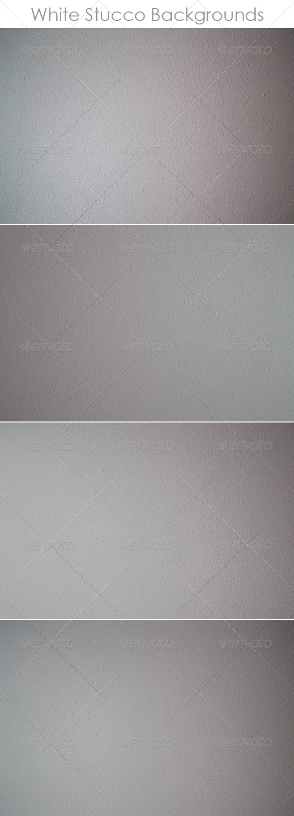White Stucco Backgrounds - Concrete Textures