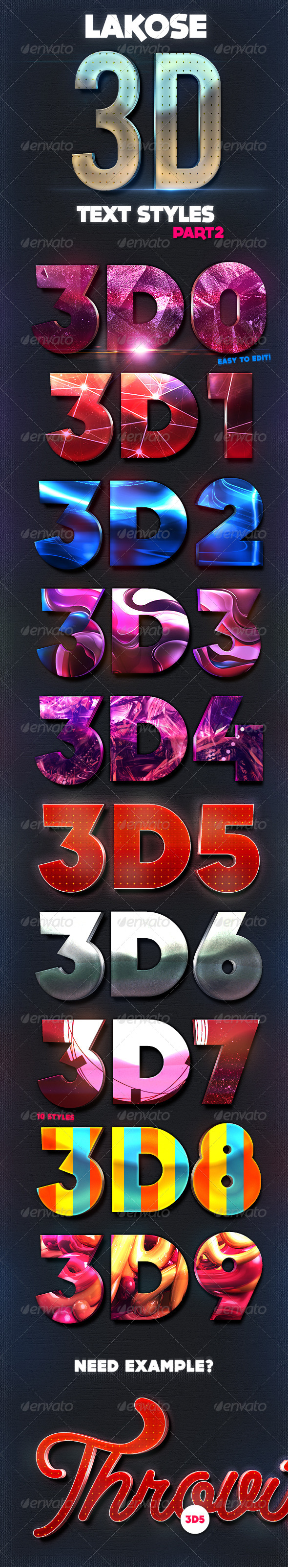 GraphicRiver Lakose 3D Text Styles Part 2 8340138 GraphicRiver Lakose 3D Text Styles Part 2 8340138