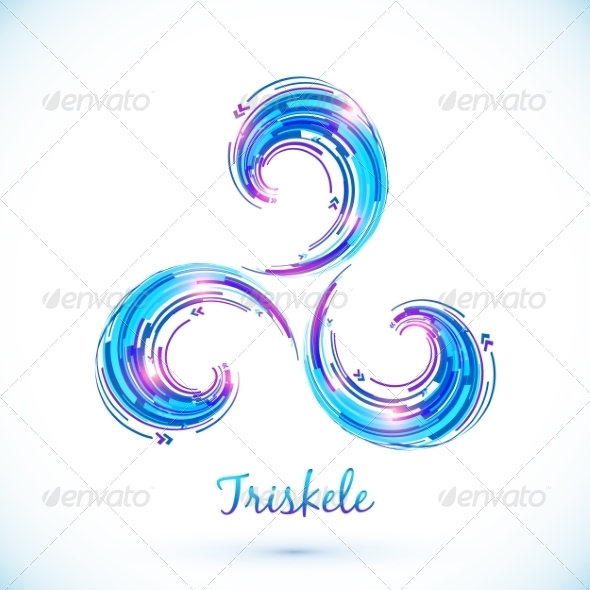 GraphicRiver Blue Abstract Triskele Symbol 8340187 GraphicRiver Blue Abstract Triskele Symbol 8340187