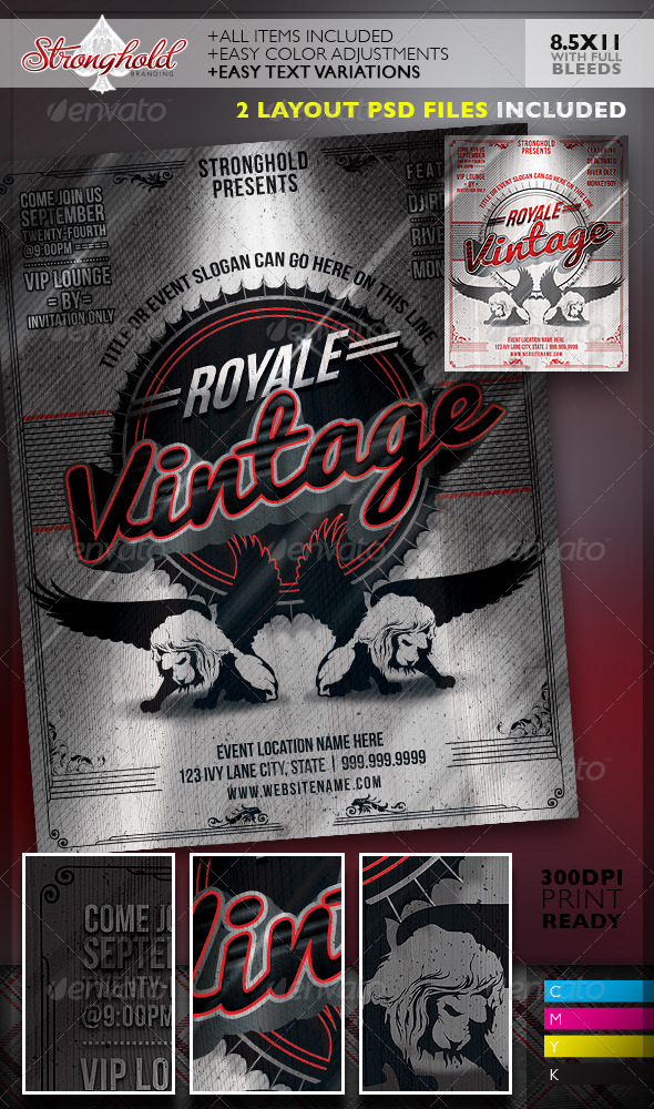 GraphicRiver Vintage Royale Lion Crest Event Flyer Template 8331511 GraphicRiver Vintage Royale Lion Crest Event Flyer Template 8331511