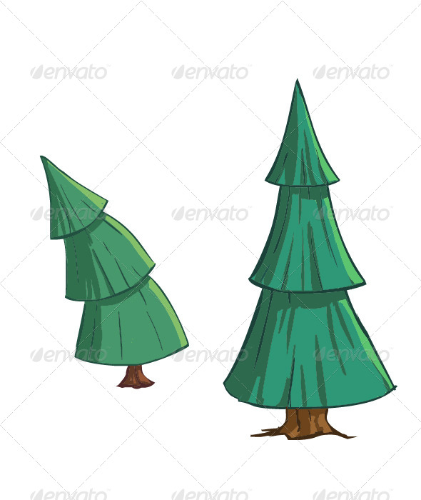 GraphicRiver Pine Trees 8340401 GraphicRiver Pine Trees 8340401