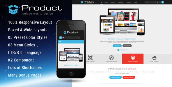 Product - Responsive Business Joomla Template