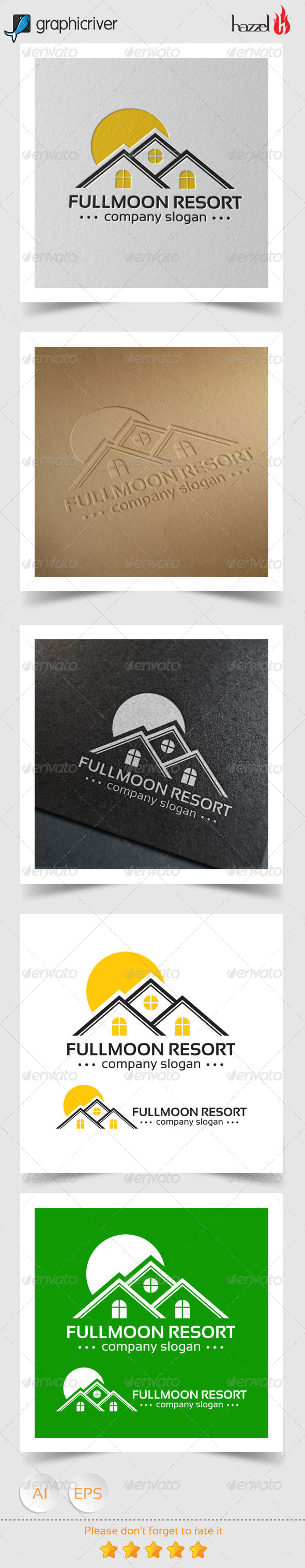 GraphicRiver Fullmoon Resort Logo 8340676 GraphicRiver Fullmoon Resort Logo 8340676