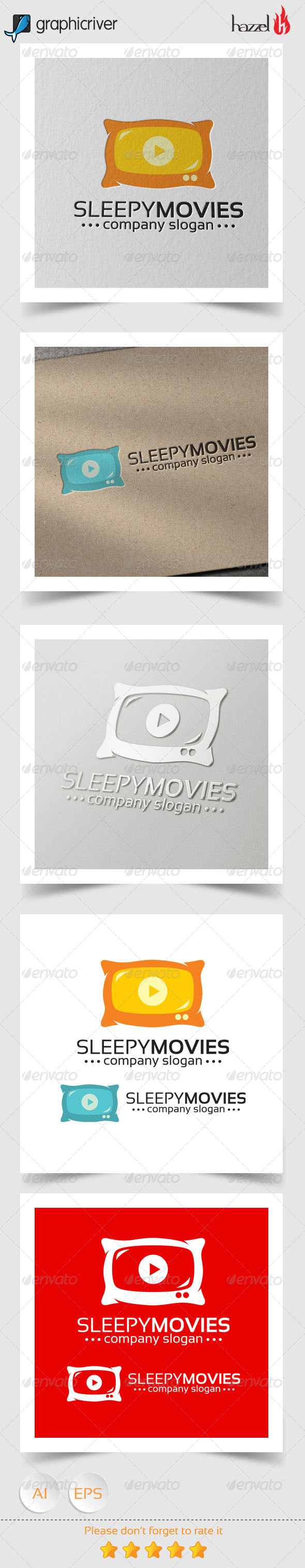 GraphicRiver Sleepy Movies Logo 8343381 GraphicRiver Sleepy Movies Logo 8343381