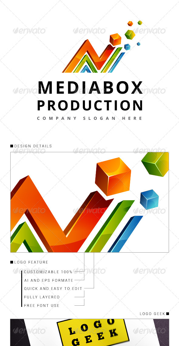 GraphicRiver Media Logo 3D 8344038 GraphicRiver Media Logo 3D 8344038